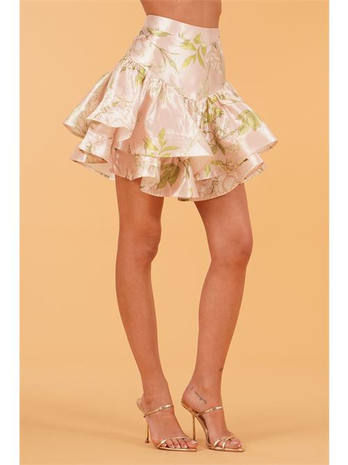 Gonna in raso fantasia twins fantasy | T4853GBEIGE